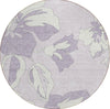 Piper Looms Chantille Floral ACN857 Lavender Machine Washable Area Rug Round Main Image