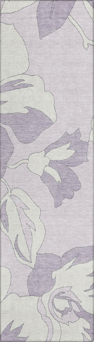 Piper Looms Chantille Floral ACN857 Lavender Machine Washable Area Rug Runner Main Image