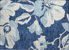Piper Looms Chantille Floral ACN857 Navy Machine Washable Area Rug Scatter Main Image