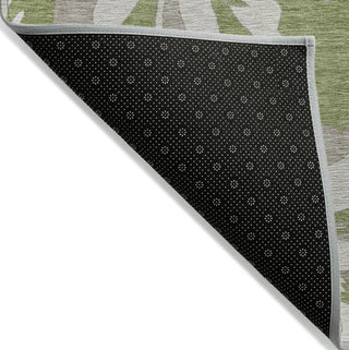 Piper Looms Chantille Floral ACN857 Olive Machine Washable Area Rug Backing Image