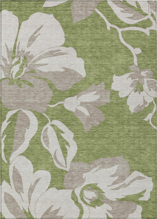 Piper Looms Chantille Floral ACN857 Olive Machine Washable Area Rug main image