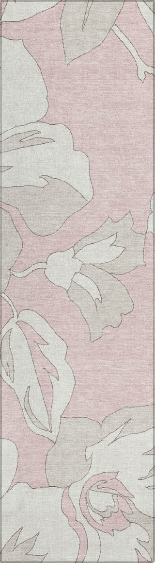 Piper Looms Chantille Floral ACN857 Pink Machine Washable Area Rug Runner Main Image