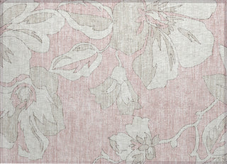 Piper Looms Chantille Floral ACN857 Pink Machine Washable Area Rug Scatter Main Image