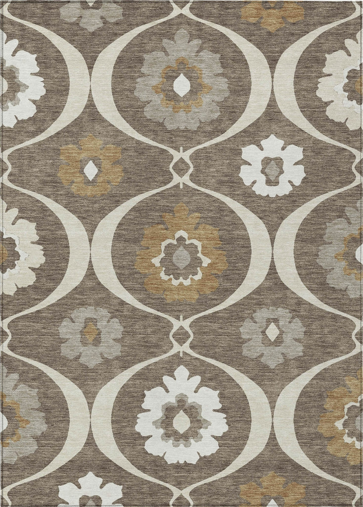 Piper Looms Chantille Medallions ACN858 Brown Machine Washable Area Rug main image