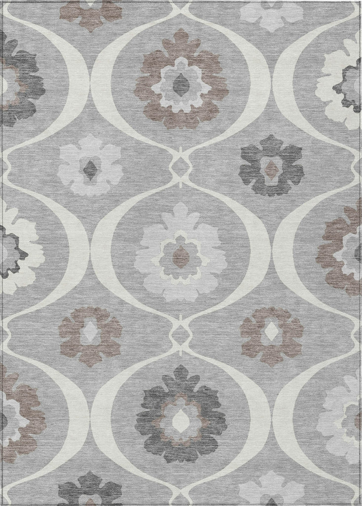 Piper Looms Chantille Medallions ACN858 Gray Machine Washable Area Rug main image