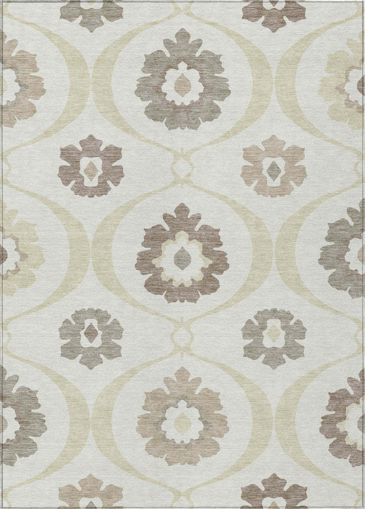 Piper Looms Chantille Medallions ACN858 Ivory Machine Washable Area Rug main image