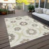 Piper Looms Chantille Medallions ACN858 Ivory Machine Washable Area Rug Outdoor Lifestyle Image Feature