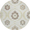 Piper Looms Chantille Medallions ACN858 Ivory Machine Washable Area Rug Round Main Image
