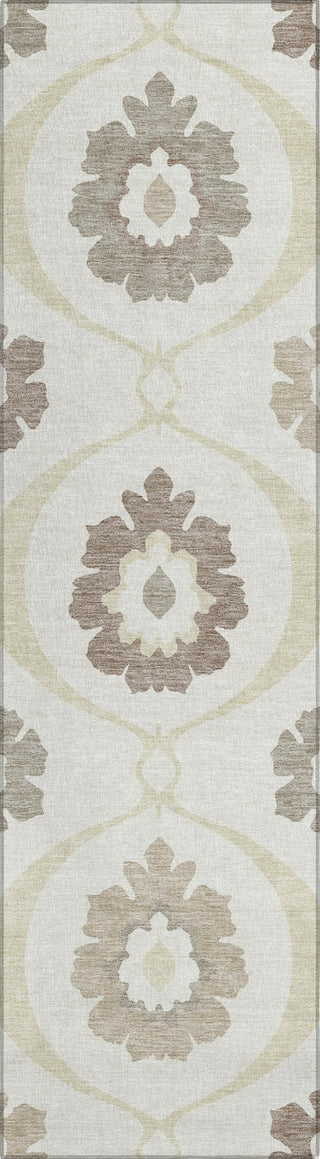 Piper Looms Chantille Medallions ACN858 Ivory Machine Washable Area Rug Runner Main Image
