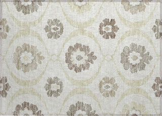 Piper Looms Chantille Medallions ACN858 Ivory Machine Washable Area Rug Scatter Main Image