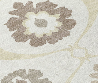 Piper Looms Chantille Medallions ACN858 Ivory Machine Washable Area Rug Swatch Image