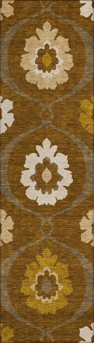 Piper Looms Chantille Medallions ACN858 Mocha Machine Washable Area Rug Runner Main Image