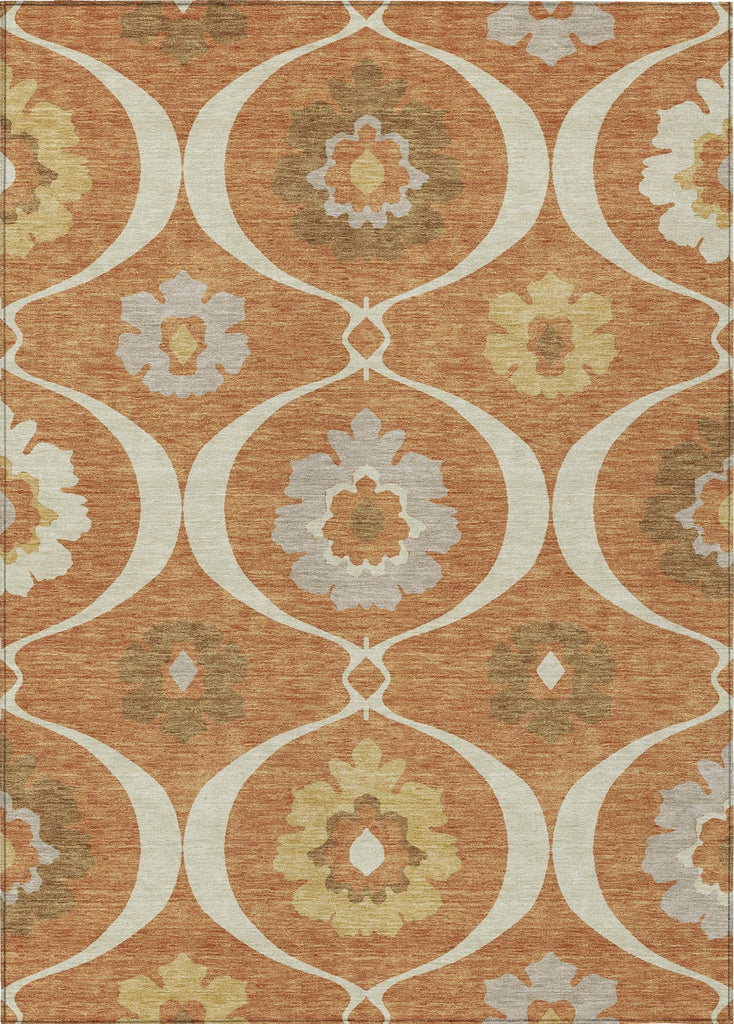 Piper Looms Chantille Medallions ACN858 Paprika Machine Washable Area Rug main image