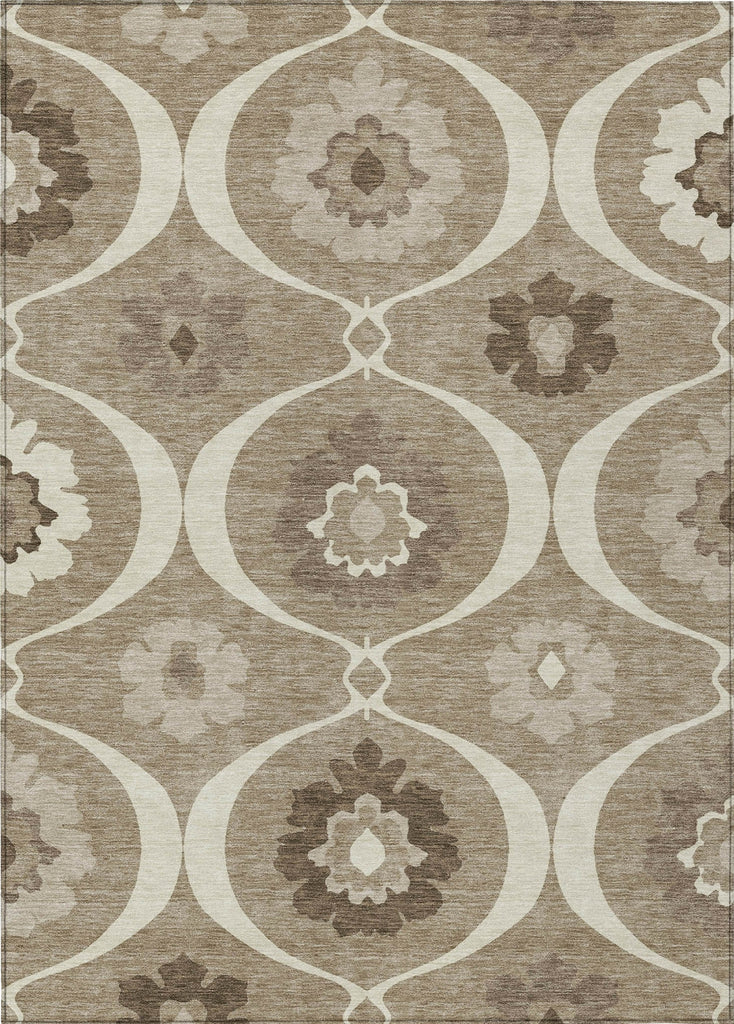 Piper Looms Chantille Medallions ACN858 Taupe Machine Washable Area Rug main image