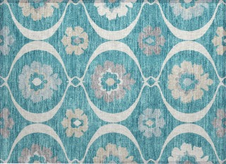 Piper Looms Chantille Medallions ACN858 Teal Machine Washable Area Rug Scatter Main Image