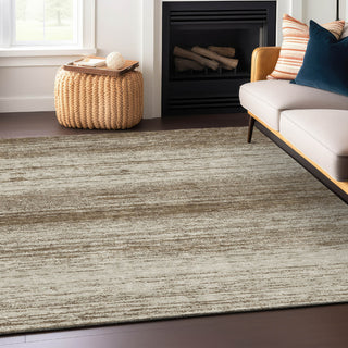 Piper Looms Chantille Stripes ACN859 Brown Machine Washable Area Rug Lifestyle Image Feature