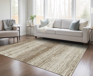 Piper Looms Chantille Stripes ACN859 Brown Machine Washable Area Rug Lifestyle Image Feature