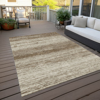 Piper Looms Chantille Stripes ACN859 Brown Machine Washable Area Rug Outdoor Lifestyle Image Feature