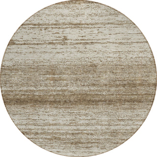 Piper Looms Chantille Stripes ACN859 Brown Machine Washable Area Rug Round Main Image