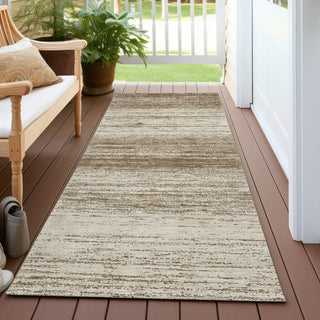 Piper Looms Chantille Stripes ACN859 Brown Machine Washable Area Rug Runner Outdoor Lifestyle Image Feature