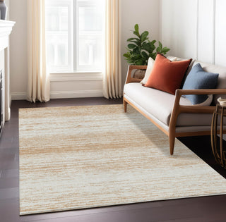 Piper Looms Chantille Stripes ACN859 Copper Machine Washable Area Rug Lifestyle Image Feature