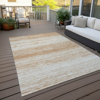 Piper Looms Chantille Stripes ACN859 Copper Machine Washable Area Rug Outdoor Lifestyle Image Feature