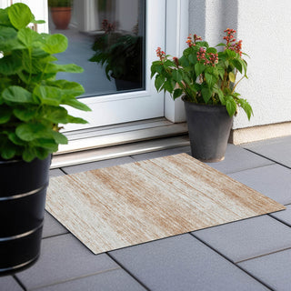 Piper Looms Chantille Stripes ACN859 Copper Machine Washable Area Rug Scatter Outdoor Lifestyle Image Feature