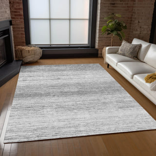 Piper Looms Chantille Stripes ACN859 Gray Machine Washable Area Rug Lifestyle Image Feature