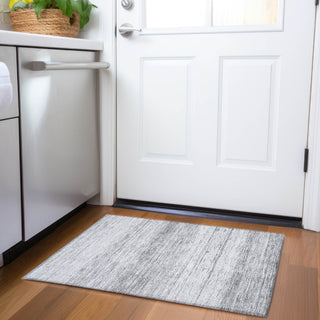 Piper Looms Chantille Stripes ACN859 Gray Machine Washable Area Rug Scatter Lifestyle Image Feature