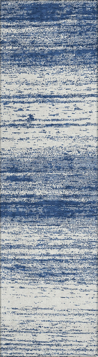 Piper Looms Chantille Stripes ACN859 Navy Machine Washable Area Rug Runner Main Image