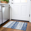 Piper Looms Chantille Stripes ACN859 Navy Machine Washable Area Rug Scatter Lifestyle Image Feature