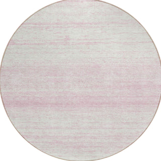 Piper Looms Chantille Stripes ACN859 Pink Machine Washable Area Rug Round Main Image