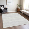 Piper Looms Chantille Stripes ACN859 Silver Machine Washable Area Rug Lifestyle Image Feature