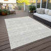 Piper Looms Chantille Stripes ACN859 Silver Machine Washable Area Rug Outdoor Lifestyle Image Feature