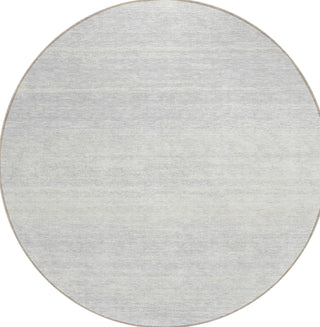 Piper Looms Chantille Stripes ACN859 Silver Machine Washable Area Rug Round Main Image