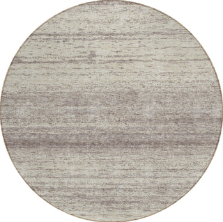 Piper Looms Chantille Stripes ACN859 Taupe Machine Washable Area Rug Round Main Image