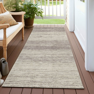 Piper Looms Chantille Stripes ACN859 Taupe Machine Washable Area Rug Runner Outdoor Lifestyle Image Feature