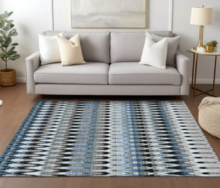 Piper Looms Chantille Southwest ACN860 Gray Machine Washable Area Rug Lifestyle Image Feature