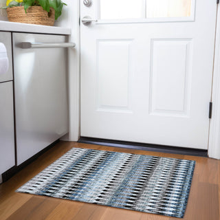 Piper Looms Chantille Southwest ACN860 Gray Machine Washable Area Rug Scatter Lifestyle Image Feature