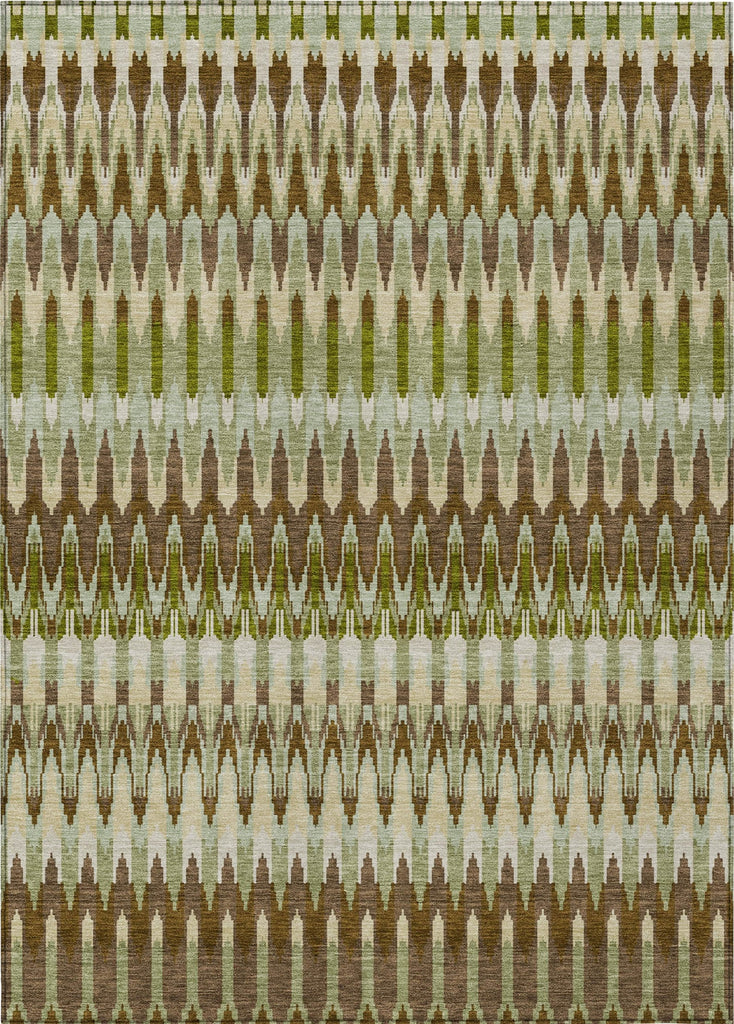 Piper Looms Chantille Southwest ACN860 Green Machine Washable Area Rug main image