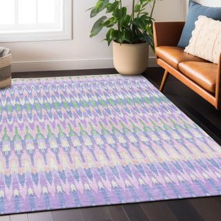 Piper Looms Chantille Southwest ACN860 Lavender Machine Washable Area Rug Lifestyle Image Feature