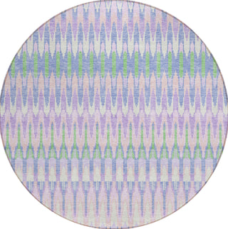 Piper Looms Chantille Southwest ACN860 Lavender Machine Washable Area Rug Round Main Image