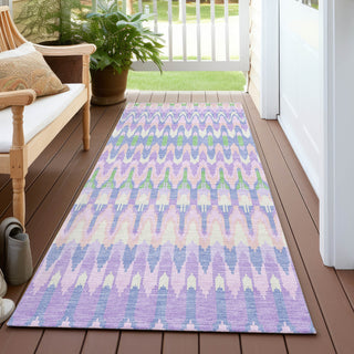 Piper Looms Chantille Southwest ACN860 Lavender Machine Washable Area Rug Runner Outdoor Lifestyle Image Feature