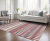 Piper Looms Chantille Southwest ACN860 Mauve Machine Washable Area Rug Lifestyle Image Feature