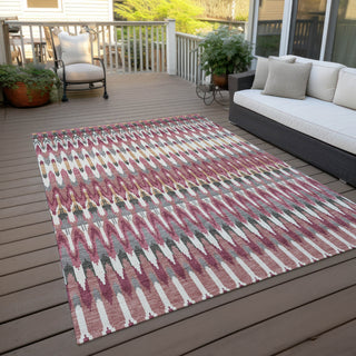 Piper Looms Chantille Southwest ACN860 Mauve Machine Washable Area Rug Outdoor Lifestyle Image Feature