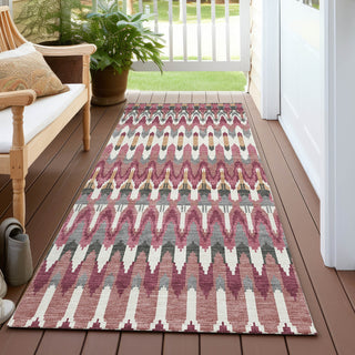 Piper Looms Chantille Southwest ACN860 Mauve Machine Washable Area Rug Runner Outdoor Lifestyle Image Feature