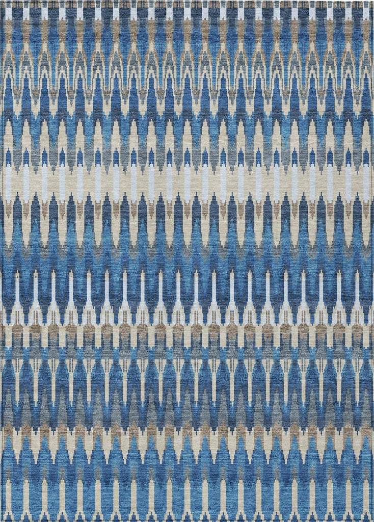 Piper Looms Chantille Southwest ACN860 Navy Machine Washable Area Rug main image