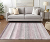 Piper Looms Chantille Southwest ACN860 Pink Machine Washable Area Rug Lifestyle Image Feature