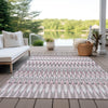 Piper Looms Chantille Southwest ACN860 Pink Machine Washable Area Rug Outdoor Lifestyle Image Feature