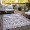 Piper Looms Chantille Southwest ACN860 Pink Machine Washable Area Rug Outdoor Lifestyle Image Feature